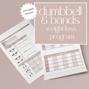 Printable Dumbbells/Bands Only Workout Program for Women | 4 Week Plan (Beginner-Intermediate)